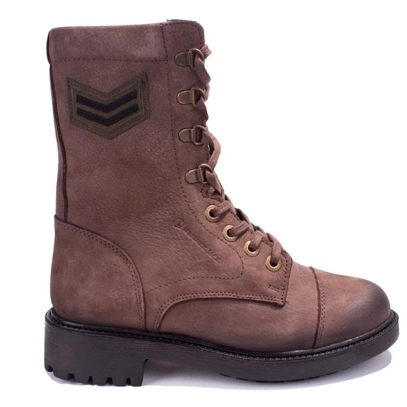 Hammer Jack 10218354 Kahve Ortopedik Günlük Düz Topuk Kadın Deri Bot - 2