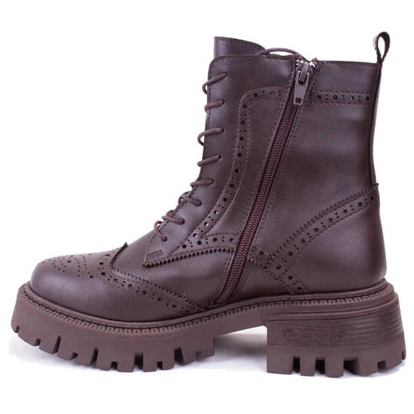 Dagoster DZA07-12531530 Kahve Günlük Düz Taban Kadın Bot - 3