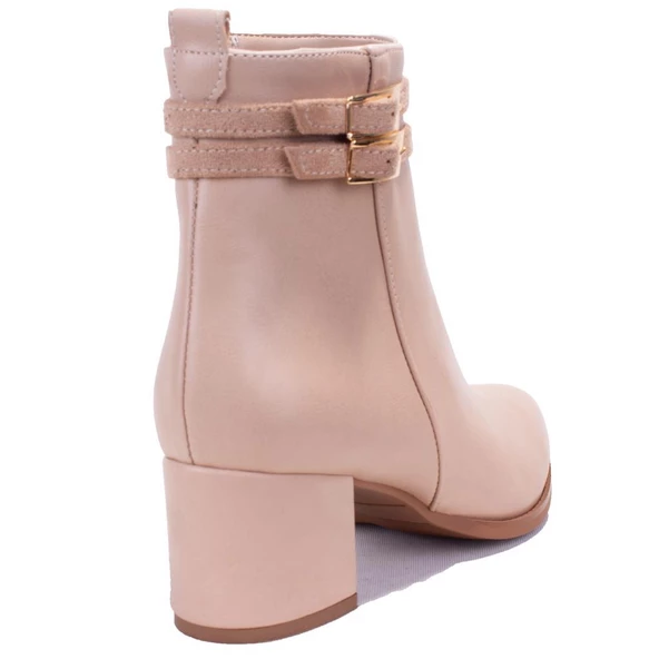 Dagoster DZA07-928565 Nut Klasik Topuklu Kadın Bot - 4