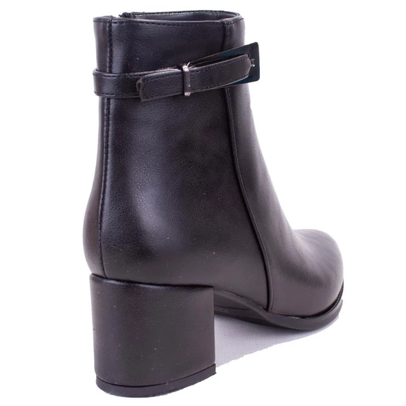 Dagoster DZA07-928585 Siyah Klasik Topuklu Kadın Bot - 4
