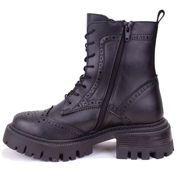 Dagoster DZA07-12531530 Siyah Günlük Düz Taban Kadın Bot - 3