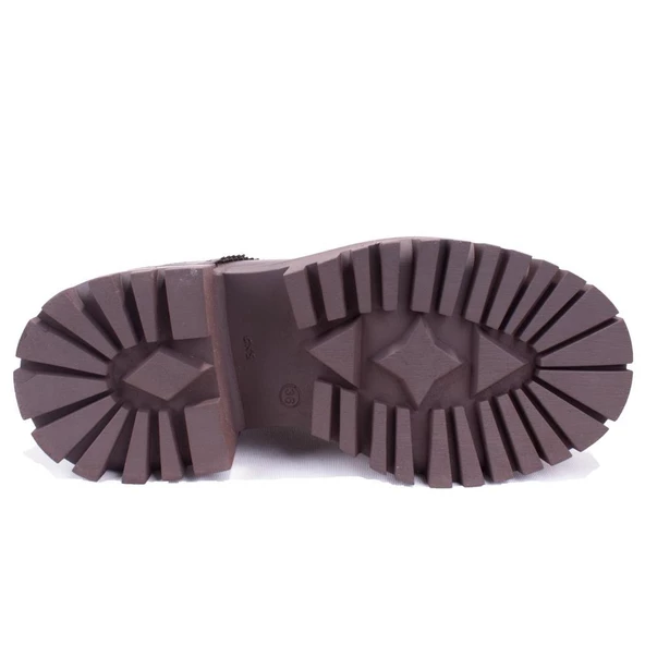 Dagoster DZA07-12531530 Kahve Günlük Düz Taban Kadın Bot - 4