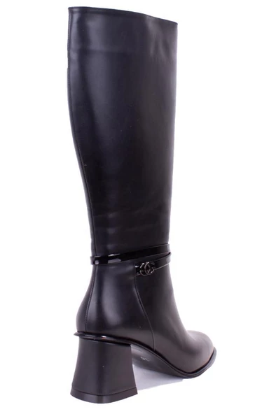 Dagoster DZA07-1032901 Siyah  Klasik Topuklu  Kadın Çizme - 4