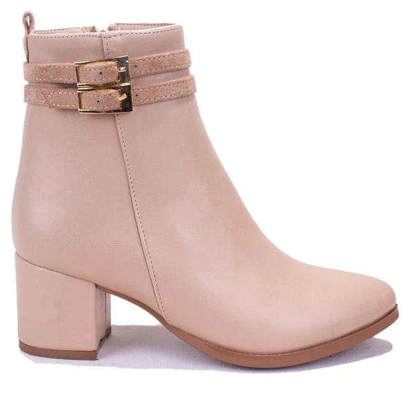 Dagoster DZA07-928565 Nut Klasik Topuklu Kadın Bot - 2