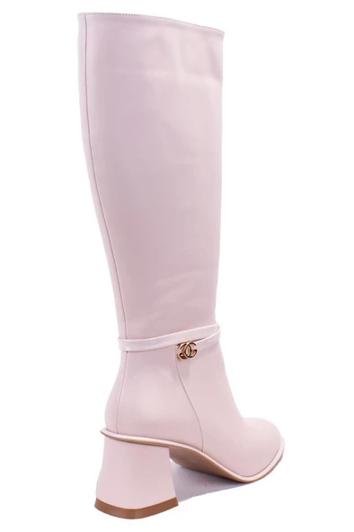 Dagoster DZA07-1032901 Bej  Klasik Topuklu  Kadın Çizme - 4