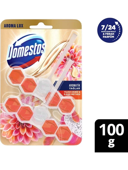 Domestos Tuvalet Bloğu Aroma Lux Yıldız Çiçeği & Ejder Meyvesi 100 Gr