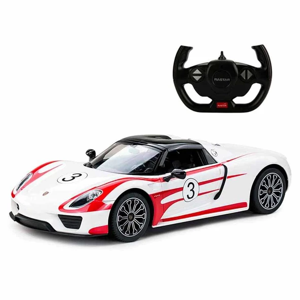 114 Uzaktan Kumandalı Porsche 918 Spyder Weissach Işıklı Araba 32 cm.