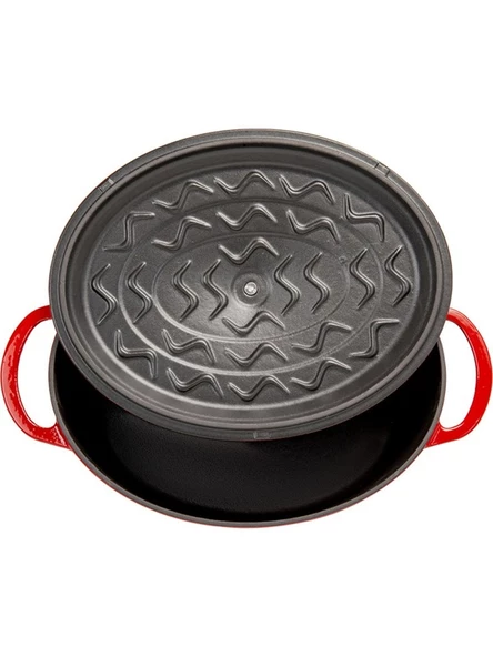 SÜREL Oval Tencere Kırmızı 23 x 29 cm - 5