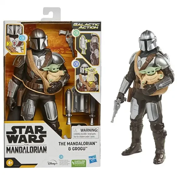 Star Wars Mandalorian Ve Grogu Figür 30 Cm Sesli