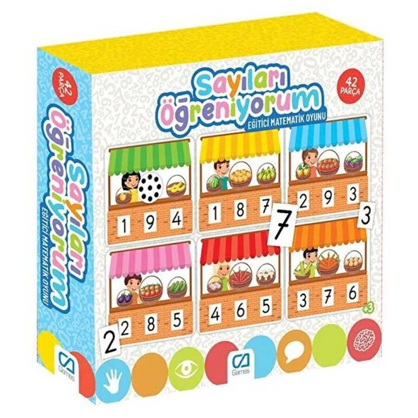 Ca Games Eğitici ve Öğretici Oyunlar Sayıları Öğreniyorum 42 Parça Matematik Oyunu