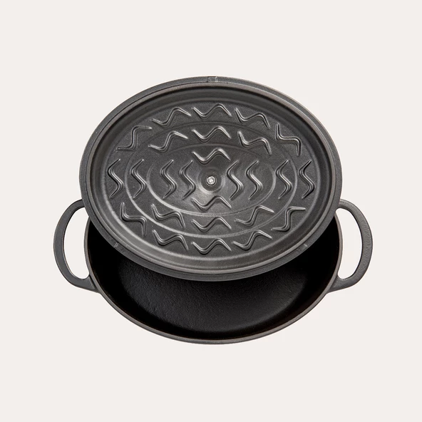 SÜREL Oval Tencere SİYAH 23 x 29 cm - 3