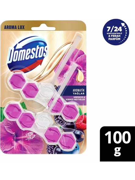 Domestos Tuvalet Bloğu Aroma Lux Hibiskus & Kırmızı Meyveler 100 Gr