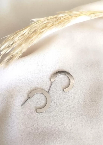 Küpe Kalın Halka Model Kadın Küpe Takı Aksesuar Nişan Düğün Kına Özel Gün - 3