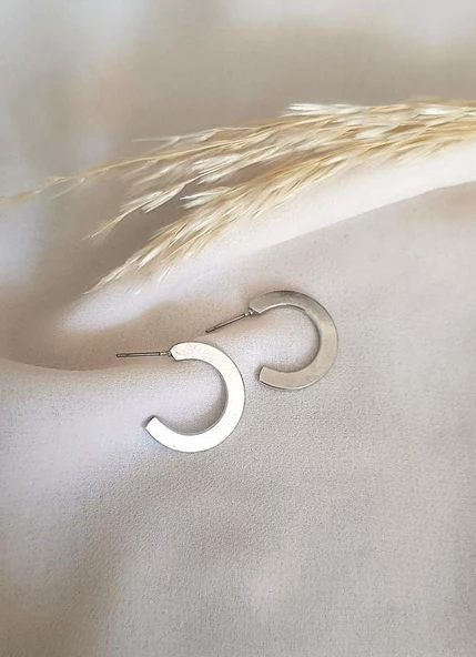 Küpe Kalın Halka Model Kadın Küpe Takı Aksesuar Nişan Düğün Kına Özel Gün - 2