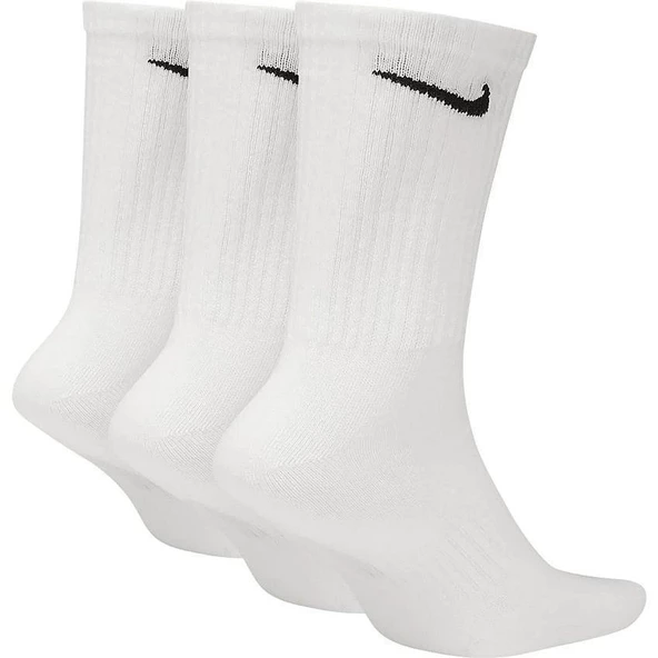 Nike Everyday Cushioned Erkek Beyaz 3Lü Çorap SX7676-100 - 2