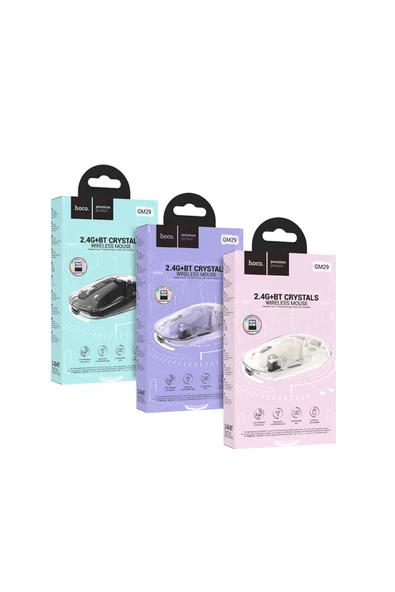 Hoco GM29 2.4G Mysterious Business Çift Modlu Sessiz Kablosuz Mouse - Resim 6