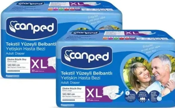 Canped belbantli tekstil yüzey 30 lu xlarge 2 paket