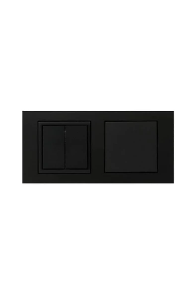 Ovivo Grano Siyah Anahtar Komütatör ikili Anahtar 2'li Set / Paket