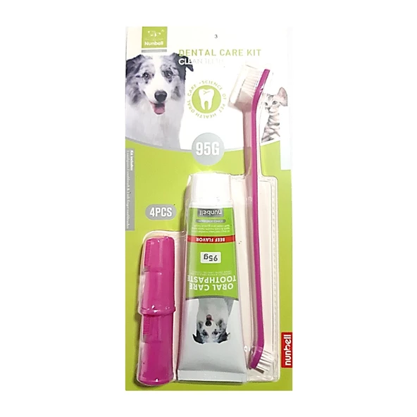 Dental Care Kit Kedi Köpek Et Tadında Diş Bakım Seti