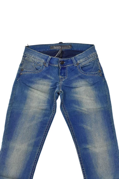 Kadın Düşük Bel Yazlık Jeans Pantolon BRG-308274 - Resim 5