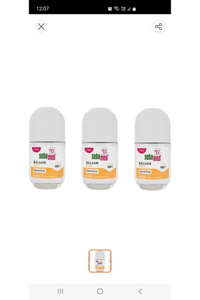 Sebamed roll-on hassas balsam 3 lu 3*50 ml - 2