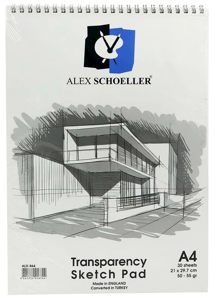 Alex Schoeller Transparency Sketch Pad Eskiz Bloğu A4 50/55 gr.