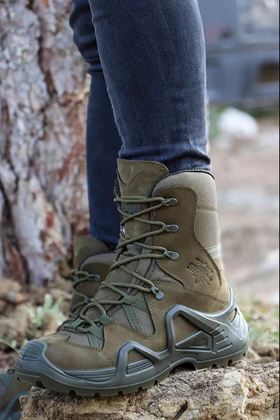 Scooter P1490 Hakiki Deri Avcı Botu Askeri Postal Su Geçirmez Erkek Bot - Resim 4