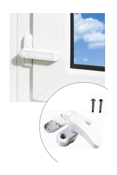 Pvc Pimapen Pencere Cam Balkon Kapısı Çekmeli Metal Güvenli Çocuk Bebek Emniyet Kilidi - 3