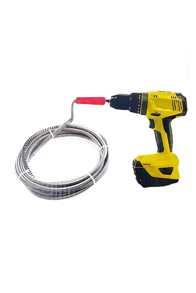 Pratik Ergonomik Matkap Ucu Boru Temizleme Ve Tıkanıklık Açma Spirali 3 Metre 2 Adet - 3