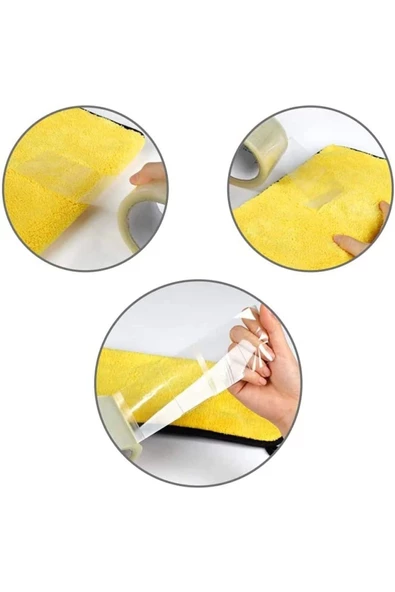 Oto Kurulama Bezi Araç Bez ve Sünger Mikrofiber Temizleme Yıkama Cam Araba Kurulama Havlusu - 3