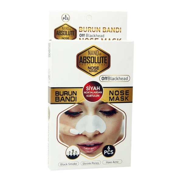 Nano Absolute Siyah Nokta Temizleyici Burun Bandı 6 Lı