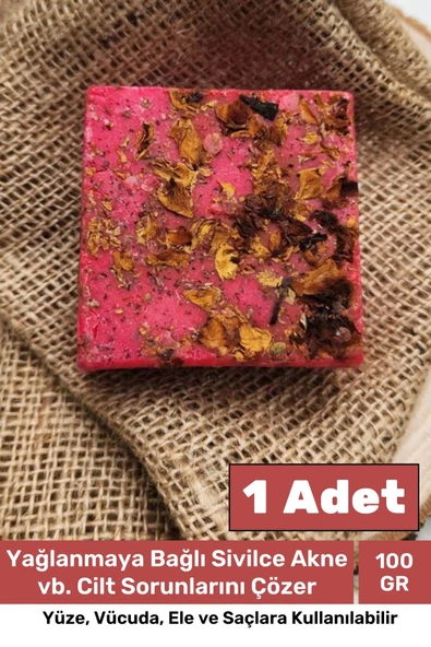 Özel Üretim %100 Doğal Güzel Kokulu El Yüz Saç Vücut Cilt Orijinal Bitkisel Gül Sabunu 120G - 1 Adet