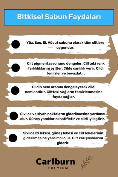 %100 Doğal Güzel Kokulu El Yüz Saç Vücut Cilt Orijinal Bitkisel Mardin Bıttım Sabunu 120G - 5 Adet - 3
