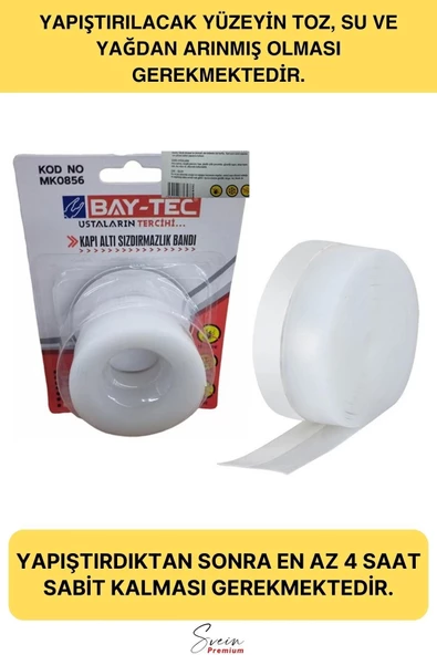 Rüzgar Ses Toz Böcek Önleyici Kapı Altı Isı Yalıtım Soğuk Kesici Şerit Bant Şeffaf 40 Mm X 3 Mt - 3