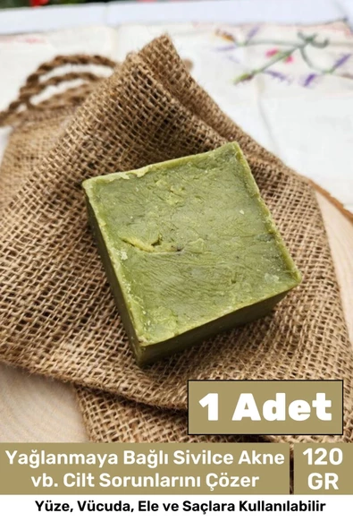 %100 Doğal Güzel Kokulu El Yüz Saç Vücut Cilt Orijinal Bitkisel Siirt Bıttım Sabunu 120G - 1 Adet