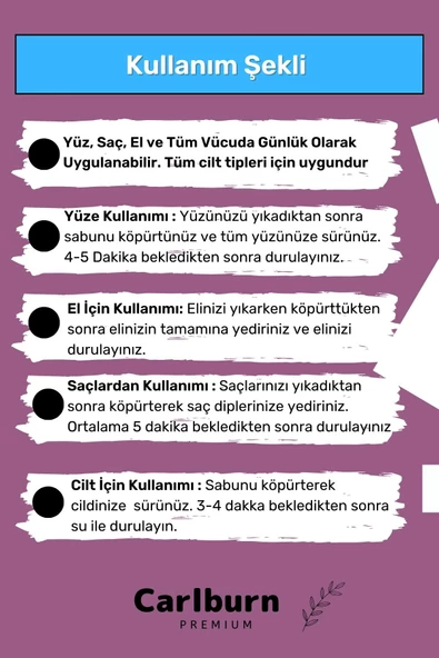 Özel %100 Doğal Güzel Kokulu El Yüz Saç Vücut Cilt Orijinal Bitkisel Lavanta Sabunu 120G - 3 Adet - 4