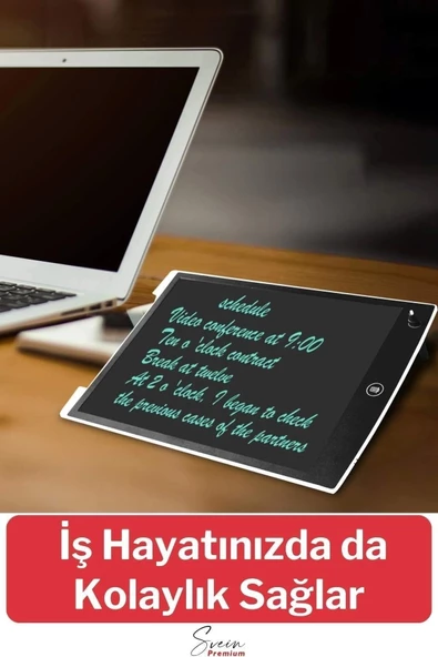 8,5 Inç Writing Lcd Grafik Dijital Kalemli Çizim Tableti Silinebilir Not Yazma Eğitim Yazı Tahtası - 3