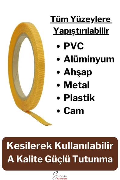 Kendinden Yapışkanlı A Kalite Güçlü Tutunabilen Alüminyum Pvc Ahşap Yüzey Sineklik Yedek Cırt Bant - 2