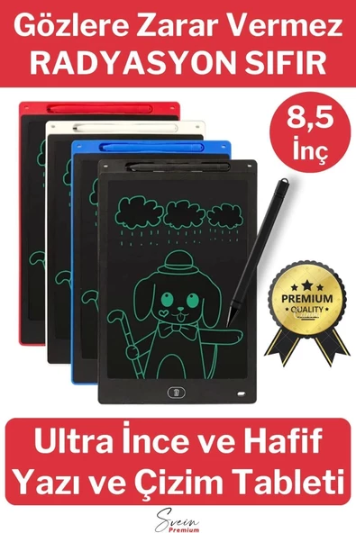 8,5 Inç Writing Lcd Grafik Dijital Kalemli Çizim Tableti Silinebilir Not Yazma Eğitim Yazı Tahtası