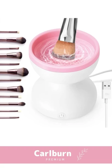 Özel Üretim Usb Şarjlı Hızlı Nazik Temizleyen Zarar Vermez Elektrikli Makyaj Fırçası Temizleyici - 2