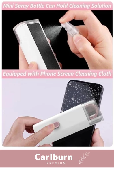 Premium Çok Fonksiyonlu Güçlü Silikon Uçlu 7 in 1 Airpods Klavye Ekran Temizleme Kiti - 2