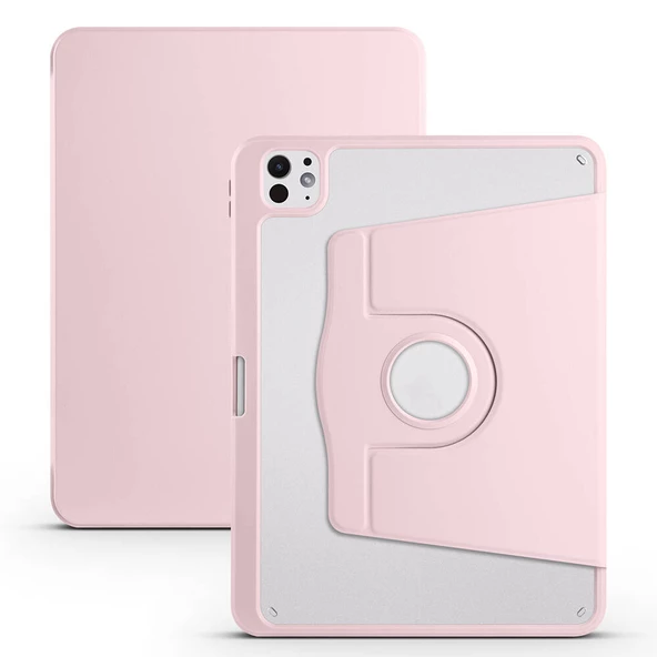 Apple iPad Pro 11 2024 Kılıf Zore Termik Kalem Bölmeli Dönebilen Standlı Kılıf - 9
