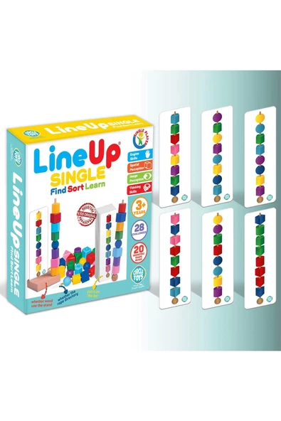 Bul Sırala Öğren Line Up Single Eğitici Zeka Geliştiren Görsel Algı Çocuk Motor Beceri Oyunu - 4