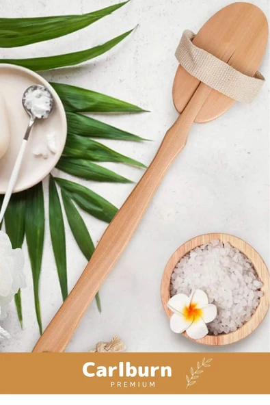 Lüks %100 Doğal Selülit Önleyici Yumuşak Vücut Masaj At Kılı Saplı Uzun Banyo Duş Fırçası - 4