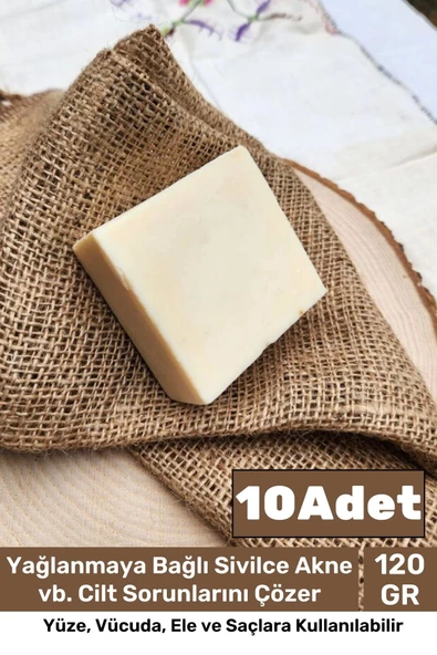 Lüks %100 Doğal Güzel Kokulu El Yüz Saç Vücut Cilt Orijinal Bitkisel Eşek Sütü Sabunu 120G - 10 Adet ürün görseli 1