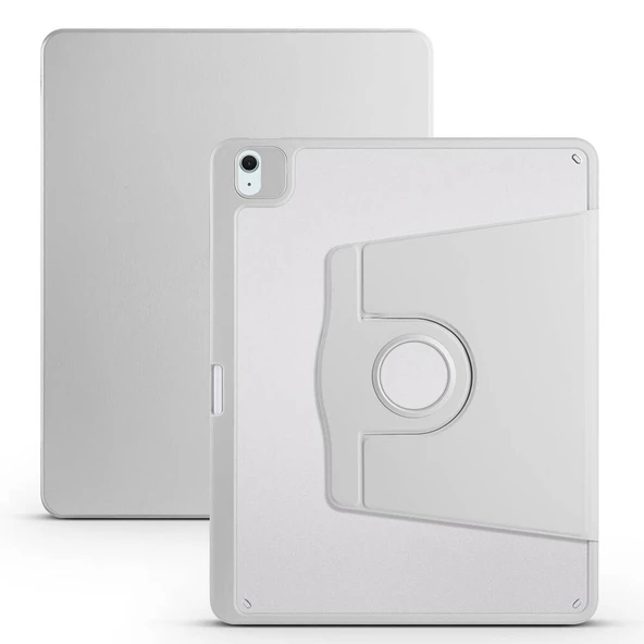 Apple iPad Air 13 2024 Kılıf Zore Termik Kalem Bölmeli Dönebilen Standlı Kılıf - 8