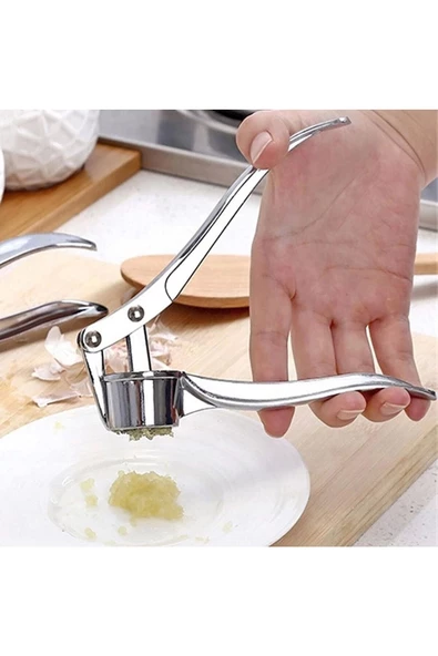 Dayanıklı Paslanmaz Çelik Sarımsak Ezici Pratik Pres Ezeceği Ergonomik Saplı Pense Model - 4