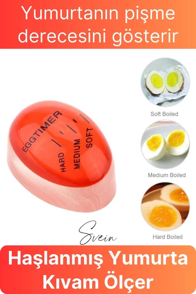 Dublör Yumurta Zamanlayıcı Göstergeli Egg Timer Pişirme Haşlama Süresi Kıvam Ayarlama Aparatı