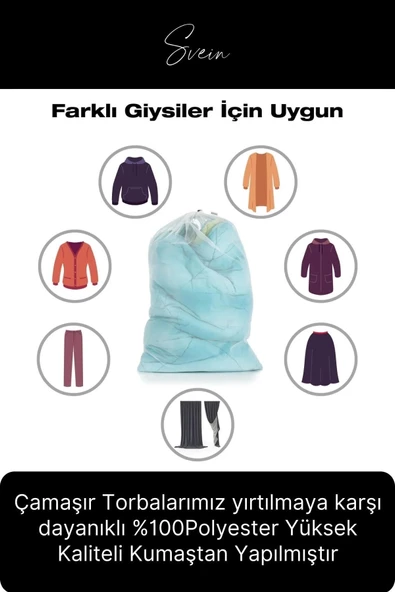3 Adet Çamaşır Yıkama Filesi Maxi Kirli Elbise Giysi Kıyafet Torbası Okul Üniversite Yurt Asker İçin - 5