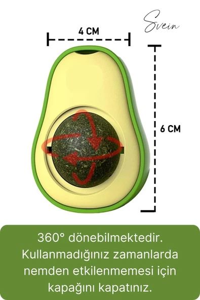 Doğal Avokado Kedi Nanesi Otu Topu Oyuncağı Yapışkanlı Yalama Sakinleştirici Catnip Yenilebilir Çimi - 4